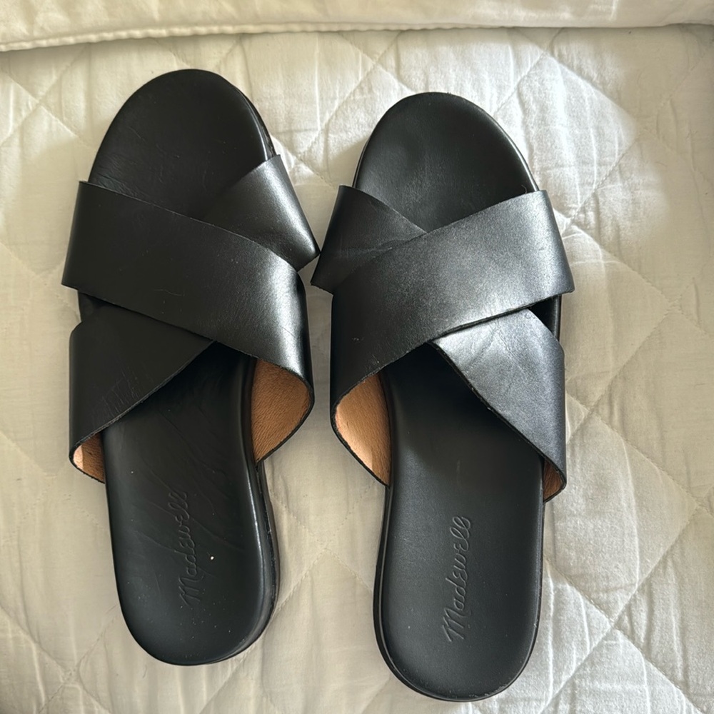 Madewell Black Leather Sandals